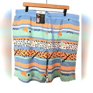 NWT No Bpundaries Colorful Patterned Men's Swim Shorts XL 40/42